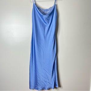 Forever 21 slip dress with lace details and split leg